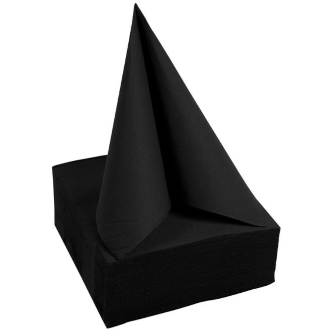 Servet Pronappe 1/4 vouw 2-laags 380x380mm 40 vel zwart