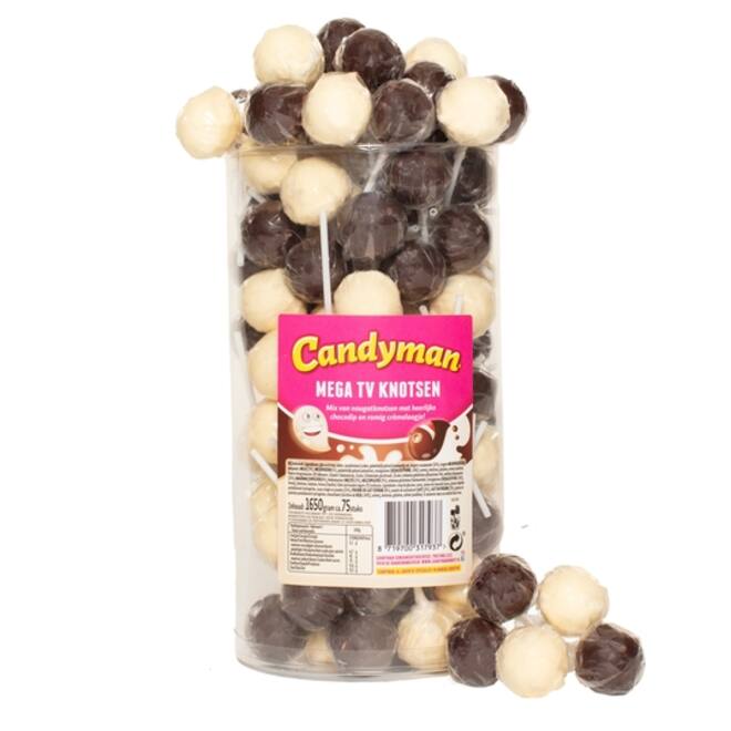 Lolly Candyman mega tv knotsen 75 stuks