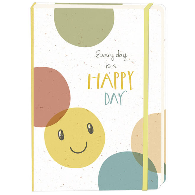 Notitieboek Smiley Happy Day A5 lijn 92 pagina's softcover