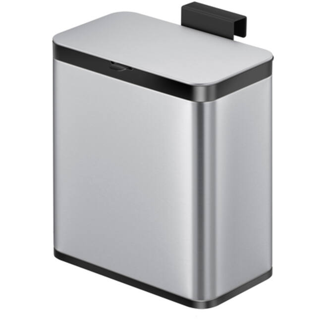 Afvalbak EKO Puro klein 7 liter zilver