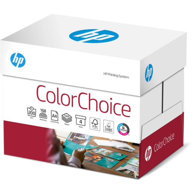 Kleurenlaserpapier HP Color Choice A4 200gr wit 250vel