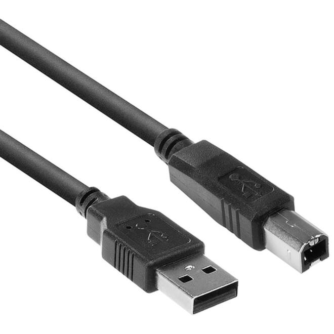 Kabel ACT USB USB-B 2.0 M zwart 3 meter