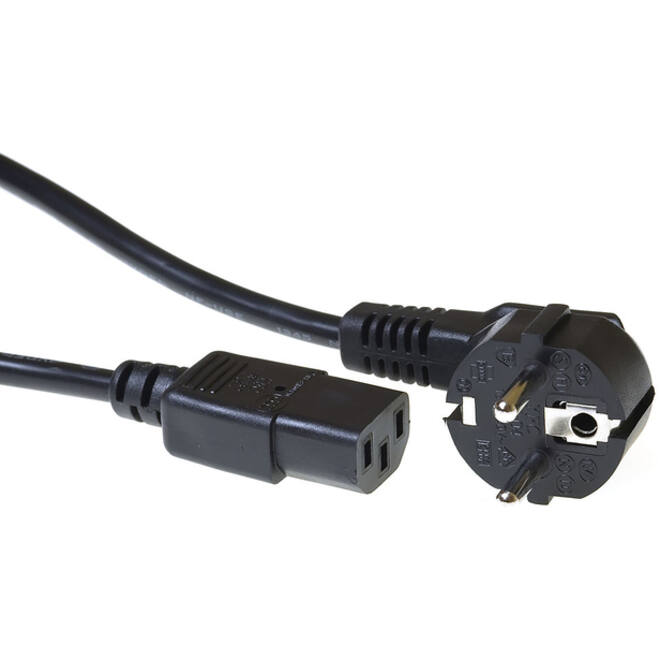 Kabel ACT Netsnoer CEE 7/7 male - C13 zwart 1.5 meter