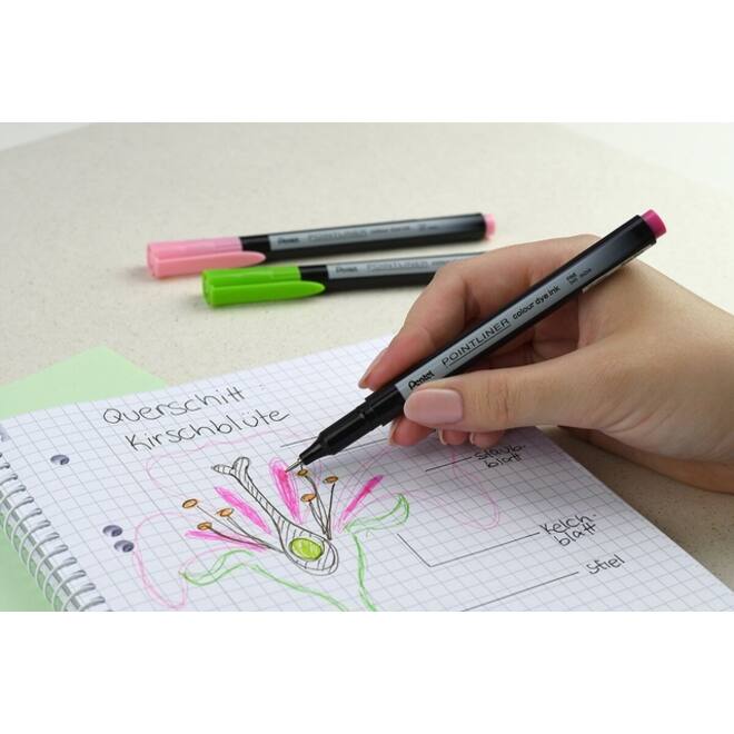 Fineliner Pentel Pointliner S40-A fijn zwart