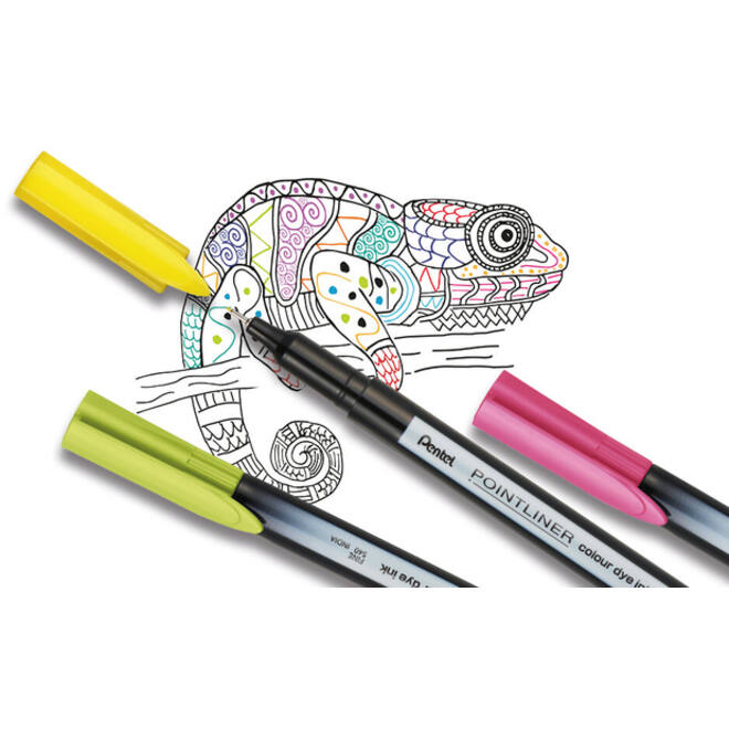 Fineliner Pentel Pointliner S40-B fijn rood