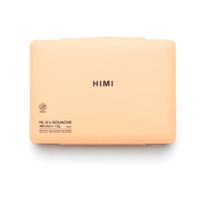 Gouache HIMI twin cups 48 kleuren 12gr opbergbox Peach Fuzz