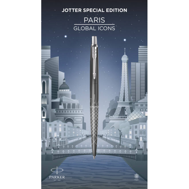 Balpen Parker Jotter special edition Paris grey CT medium