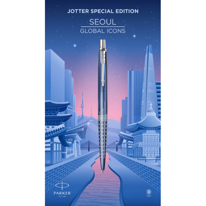Balpen Parker Jotter special edition Seoul blue CT medium