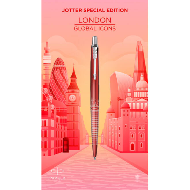 Balpen Parker Jotter special edition London red CT medium