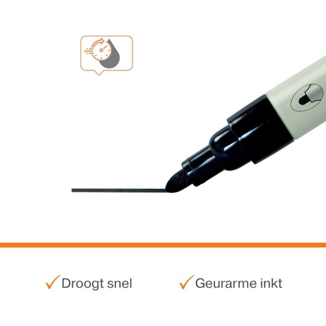 Whiteboardmarker Nobo ronde punt 3mm zwart