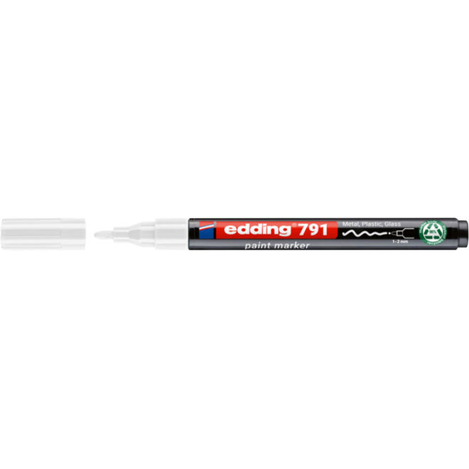 Paintmarker edding 791 op alcoholbasis 1-2mm wit