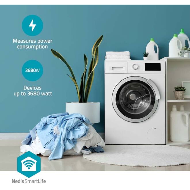 Slimme stekker Nedis Smartlife Wifi 3 stuks wit