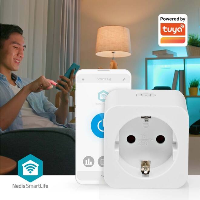 Slimme stekker Nedis Smartlife Wifi 3 stuks wit