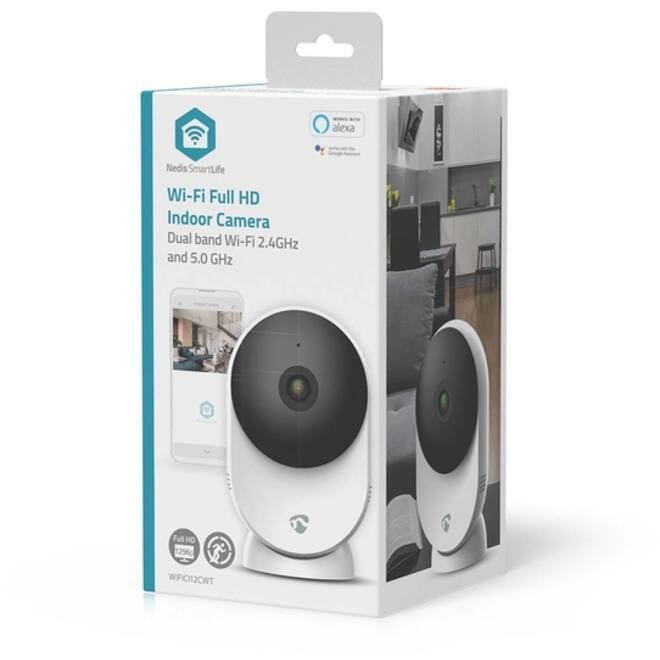 Beveiligingscamera Nedis Smartlife Wifi indoor 3MP Full HD 1296p wit