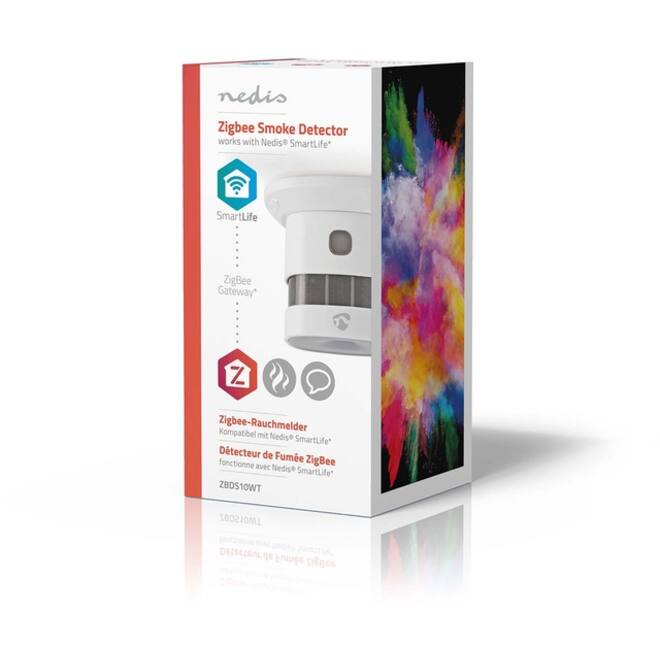 Rookmelder Nedis Smartlife Zigbee 3.0 Wifi 10 jaar sensor wit