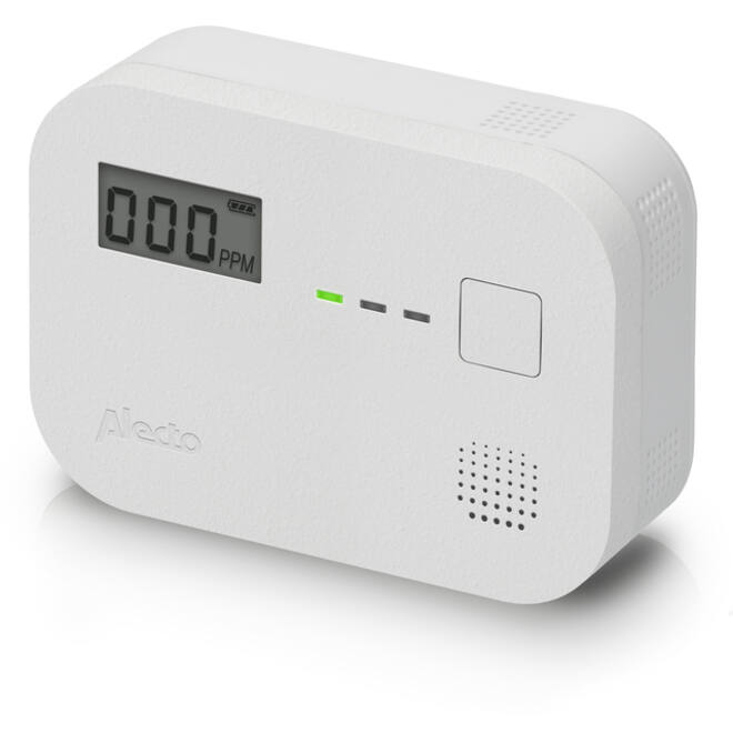 Koolmonoxidemelder Alecto 10 jaar sensor en display COA3910 wit