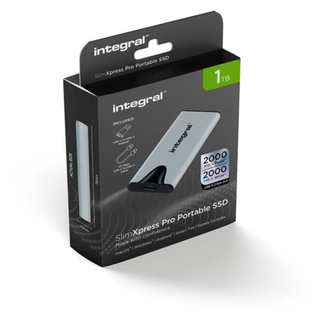 SSD Integral SlimXpress Portable USB-C 1TB