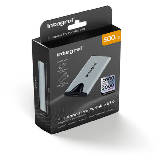 SSD Integral SlimXpress Portable USB-C 500GB