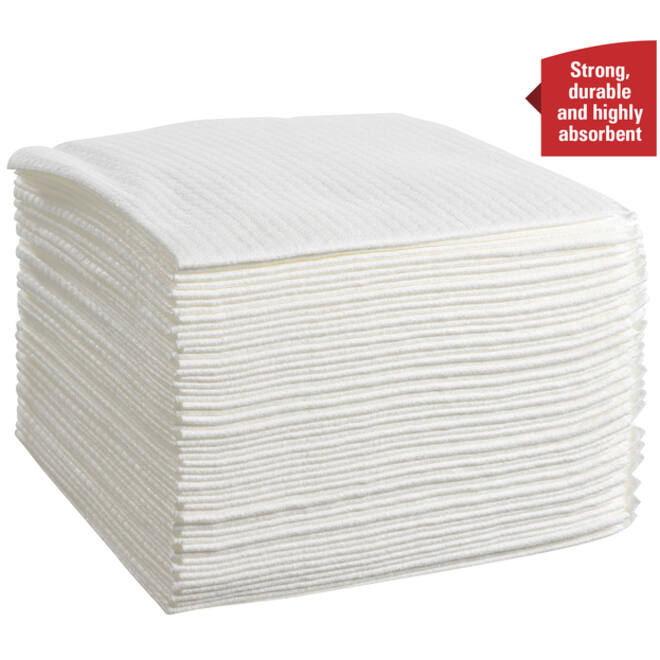 Poetsdoek WypAll X80 PowerClean 305x317mm 4x50vel wit 8388