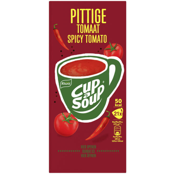 Cup-a-Soup Knorr pittige tomaat 21x175ml.