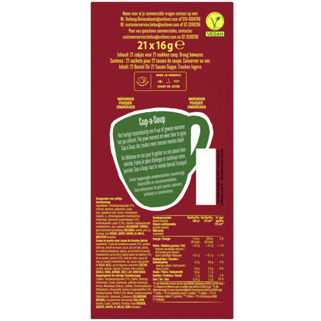 Cup-a-Soup Knorr pittige tomaat 21x175ml.