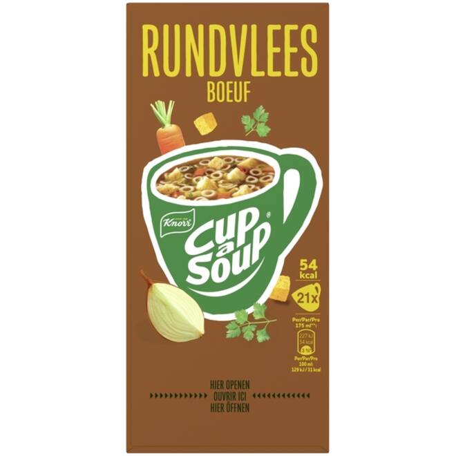Cup-a-Soup Knorr rundvlees 21x175ml