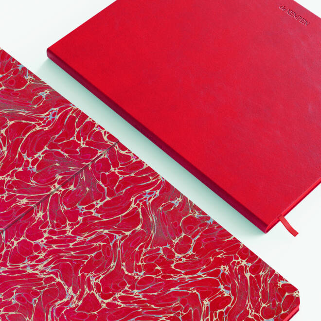 Notitieboek de KEMPEN Poppy 110x160mm blanco 160 pagina's 90gr rood