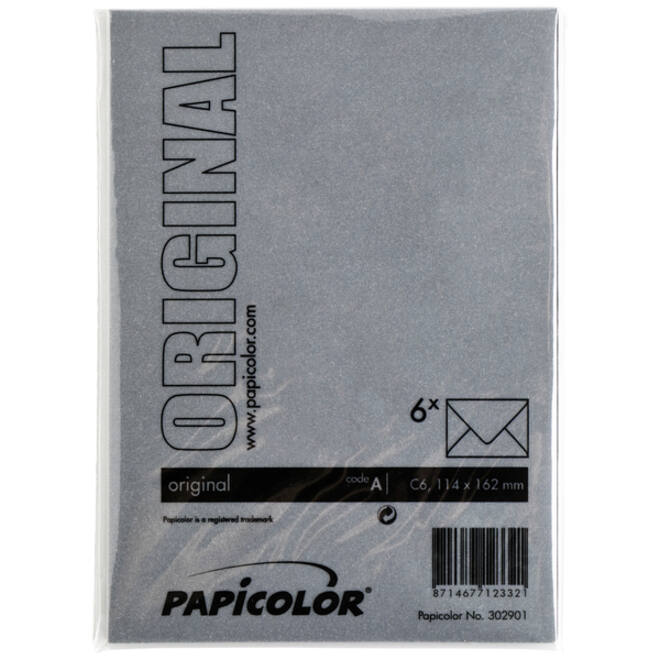 Envelop Papicolor C6 114x162mm ravenzwart