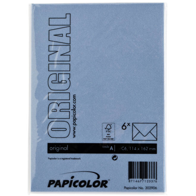 Envelop Papicolor C6 114x162mm donkerblauw