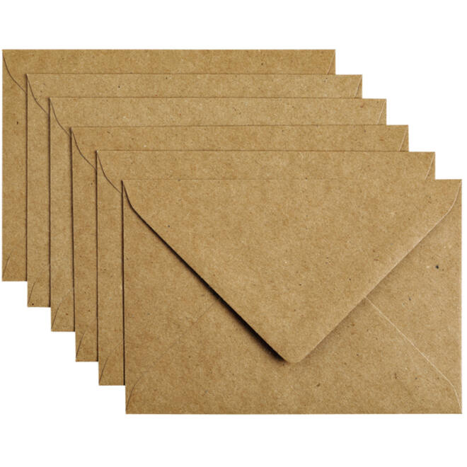 Envelop Papicolor C6 114x162mm kraft bruin