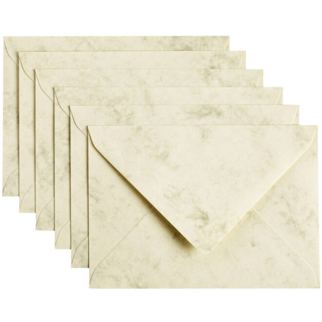 Envelop Papicolor C6 114x162mm marble ivoor