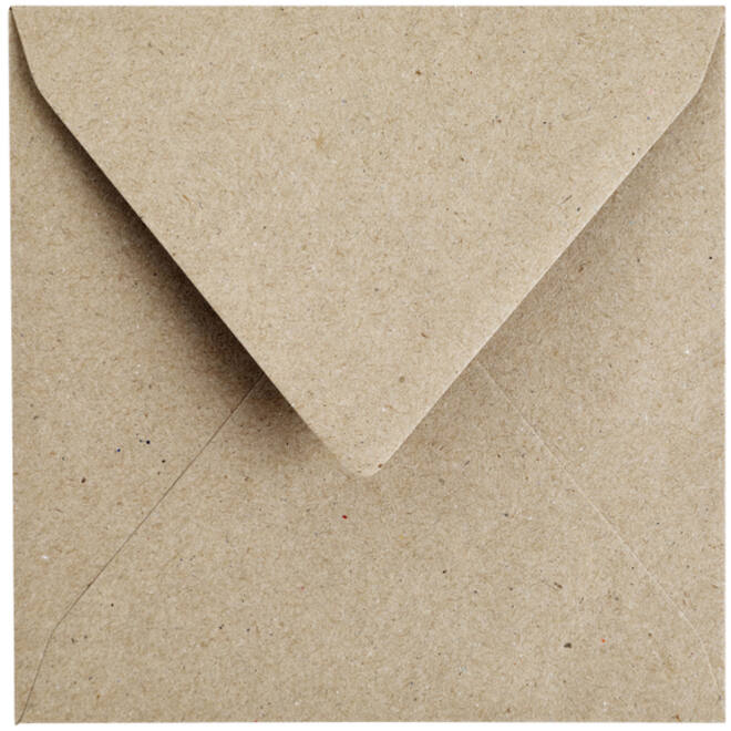 Envelop Papicolor 140x140mm kraft grijs