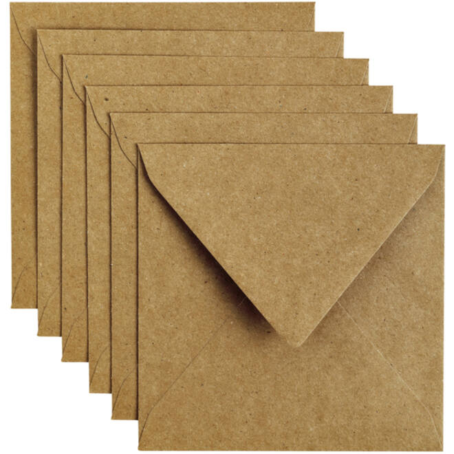 Envelop Papicolor 140x140mm kraft bruin