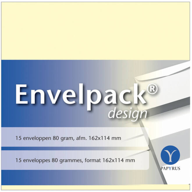 Envelop Papyrus Envelpack Design C6 114x162mm ivoor 894400