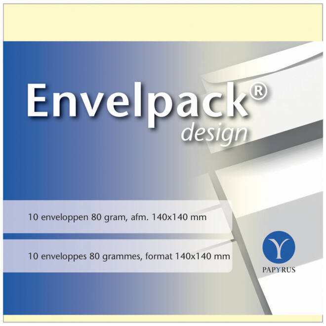 Envelop Papyrus Envelpack Design vierkant 140x140mm ivoor 894410