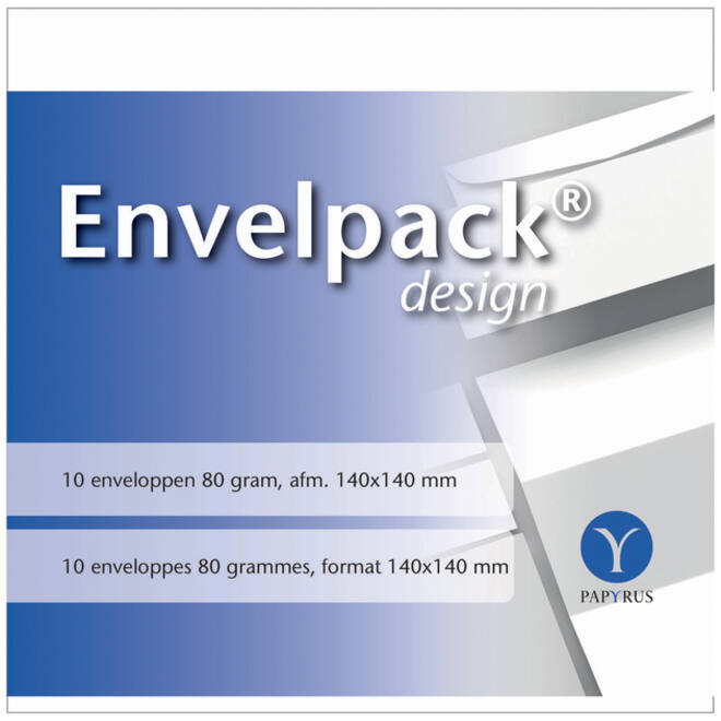 Envelop Papyrus Envelpack Design vierkant 140x140mm wit 894416