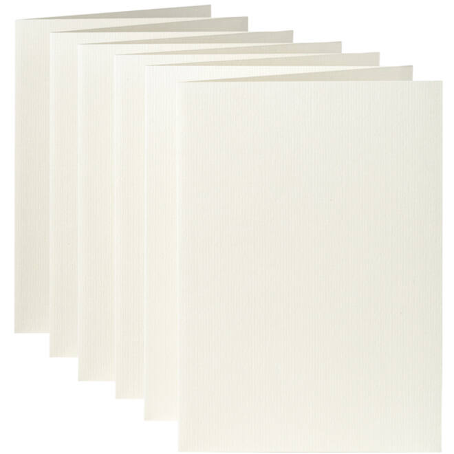 Correspondentiekaart Papicolor dubbel 105x148mm anjerwit pak à 6 stuks