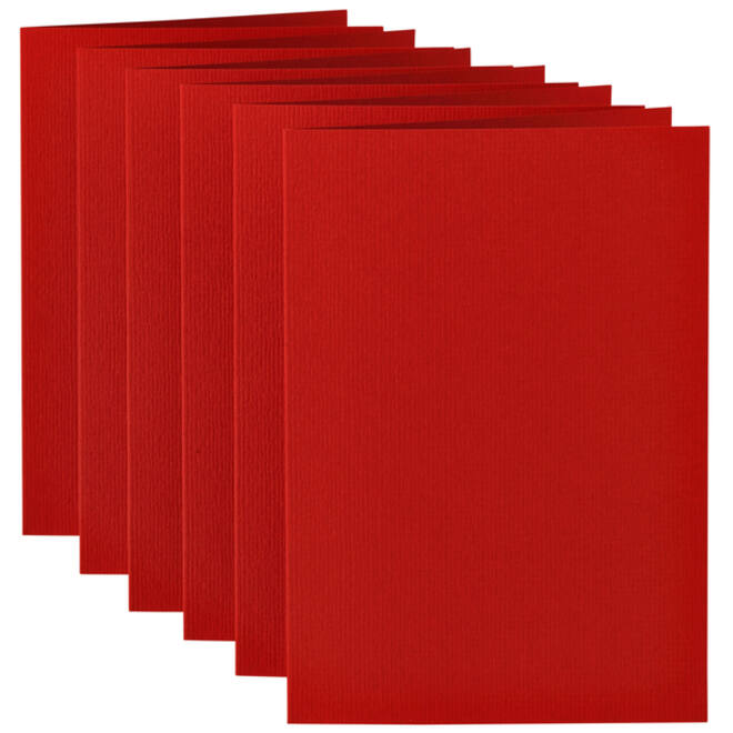 Correspondentiekaart Papicolor dubbel 105x148mm rood pak à 6 stuks