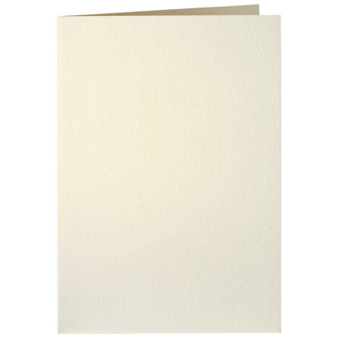 Correspondentiekaart Papicolor dubbel 105x148mm metallic ivoor pak à 6 stuks