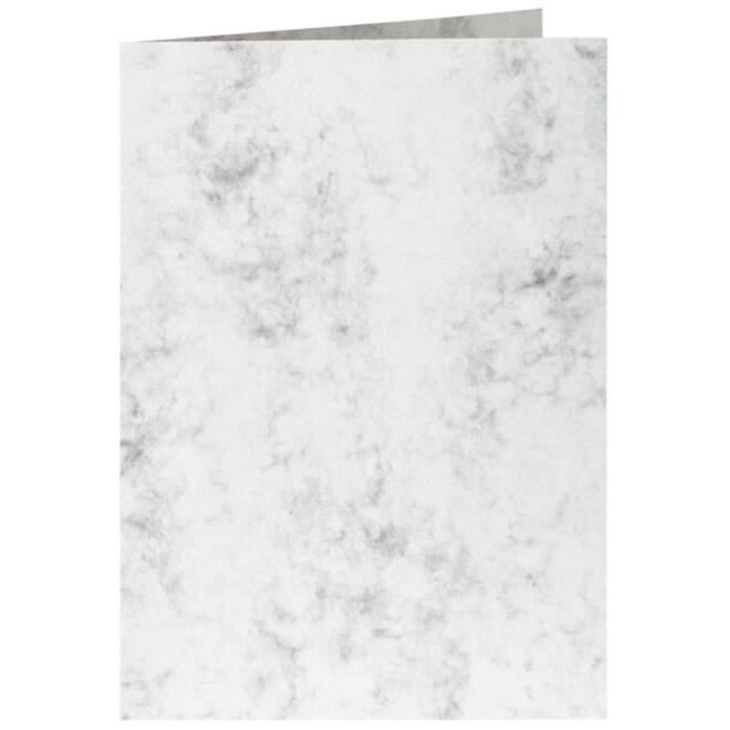 Correspondentiekaart Papicolor dubbel 105x148mm marmer grijs pak à 6 stuks