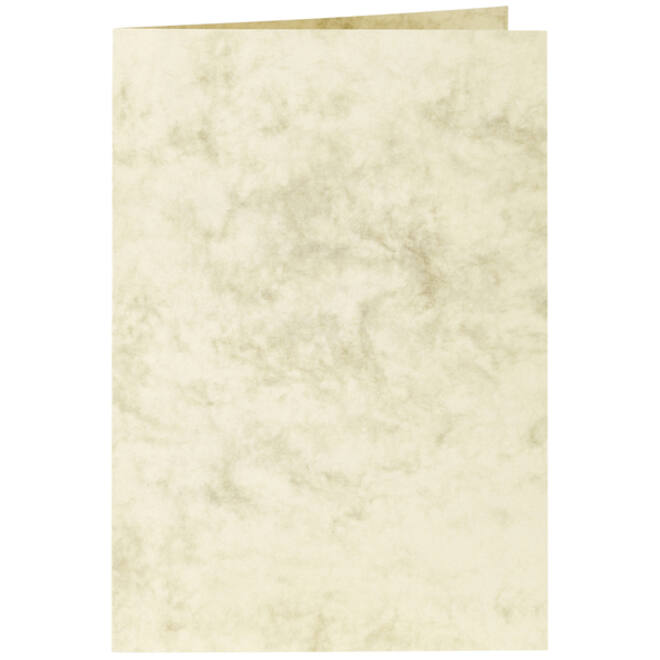Correspondentiekaart Papicolor dubbel 105x148mm marmer ivoor pak à 6 stuks