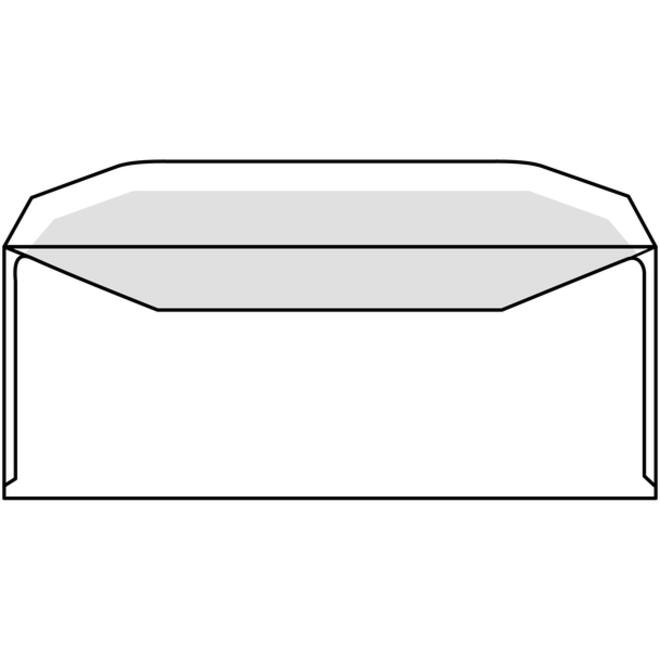 Envelop IEZZY C5/6 114x229mm venster rechts gegomd wit 500st