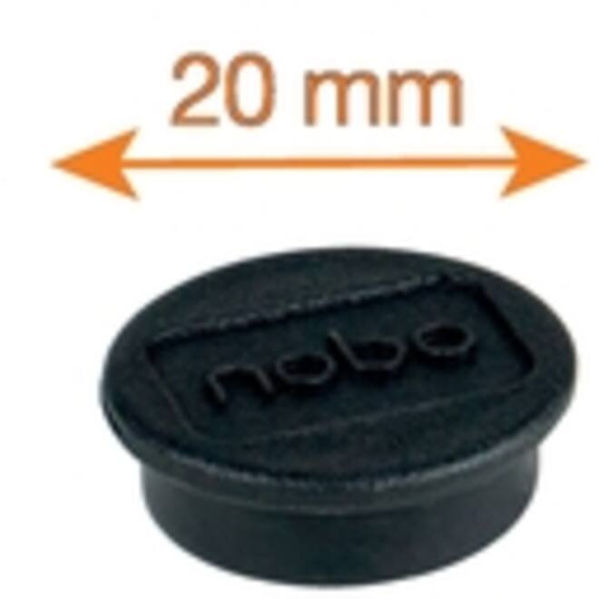 Magneet Nobo 20mm 120gr zwart