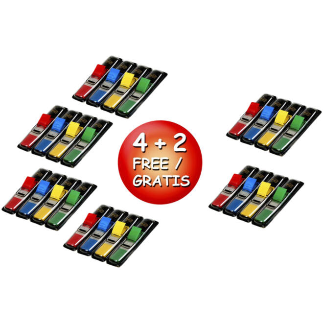 Indextabs Post-it 6834 11.9x43.1mm 4+2 gratis 35 tabs per dispenser