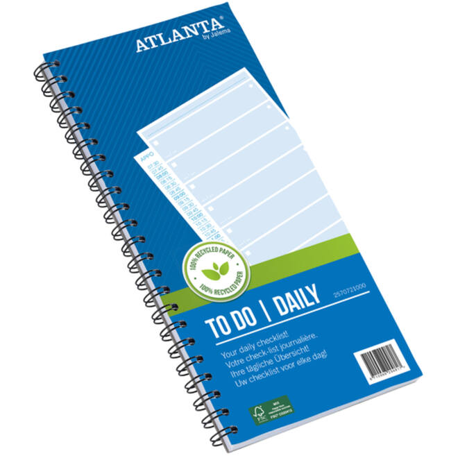 Things to do Djois Atlanta recycled papier Today 140x297mm 125vel 70gr blauw