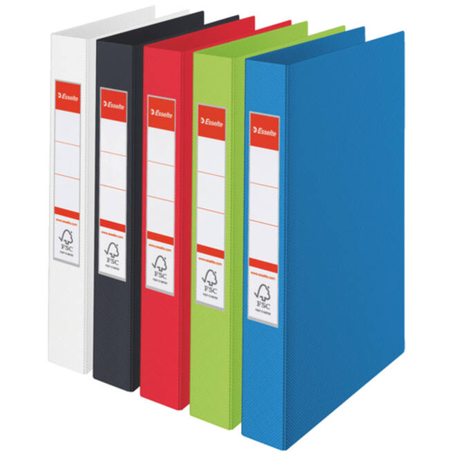 Ringband Esselte Standaard A4 42mm 30% gerecycled PP folie assorti
