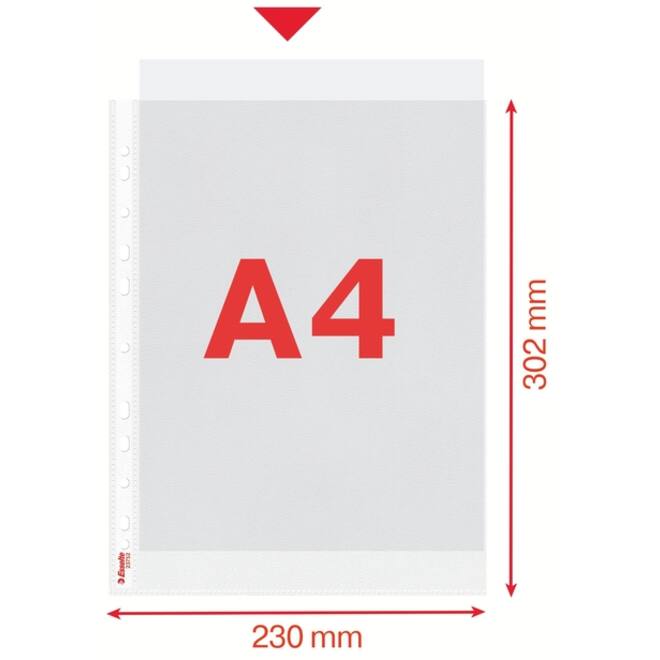 Showtas Esselte standaard 0,07mm PP A4 100 stuks