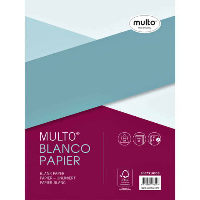 Interieur Multo 17-gaats blanco 80gr 50vel