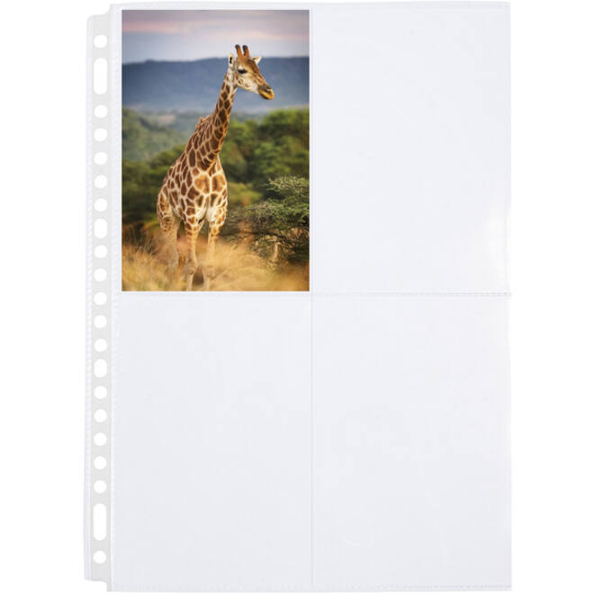 Fototas Multo A4 23-gaats 4-vaks 10X15cm PP transparant 10 stuks