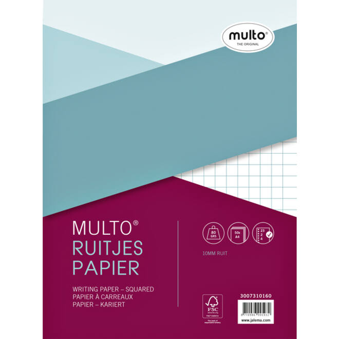 Interieur Multo A4 23-rings ruit 10mm 50vel